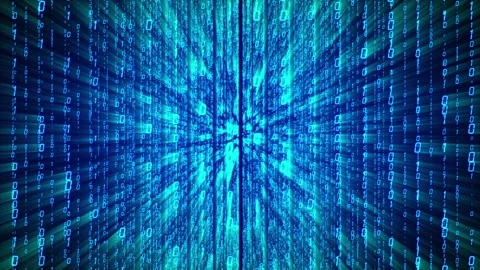 Computer binary data stream Stock Footage 126948638