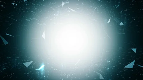 Computer binary data with triangle shapes animation background Видео 128833035