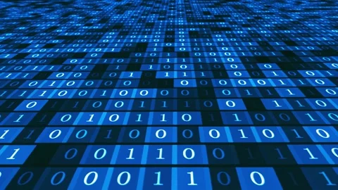 Computer Binary Digits Scrolling Background Stock Footage 333393411