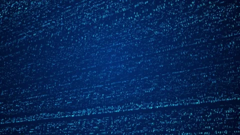 Computer Binary Matrix Big Data Streams with Flowing Digital Code Particles Stock Footage 335809298