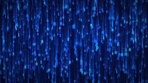 Computer binary matrix digital rain Video stock 166682748