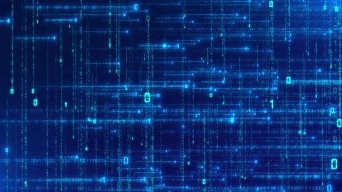 Computer binary numbers cross-cutting background Stock Footage 331064914