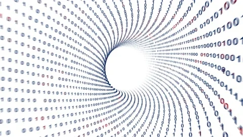 Computer binary numbers data on white background Stock Footage 231722384