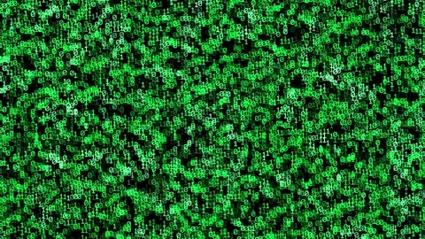 Computer binary random green background. binary numbers codes random animation Stock Footage 196418546
