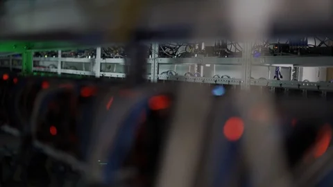 Computer for Bitcoin mining. Stock-Footage 94762199