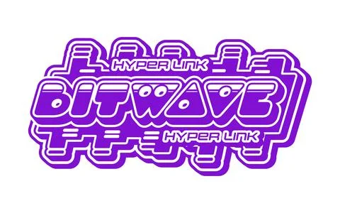 Computer bitwave and technology retro Y2K icon Stock Illustration