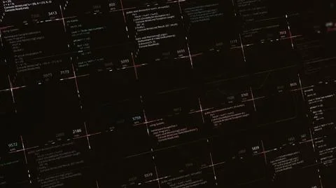 Computer black screen with words and code, processing cyber attack. Animation Stock Illustration