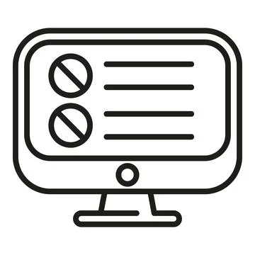 Computer blacklist icon outline vector. Business user Stock-Illustration
