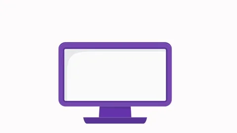 Computer with a blank screen without inscriptions. Stockbeeldmateriaal 127363781