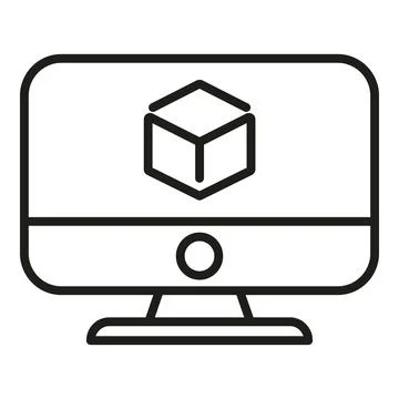 Computer blockchain icon outline vector. Digital currency イラスト素材
