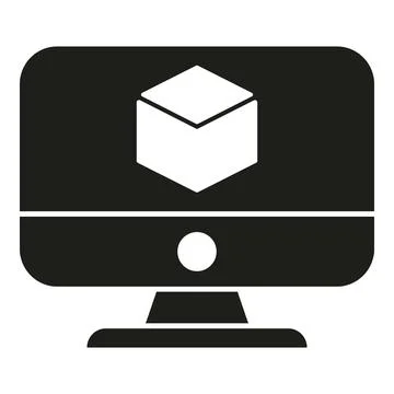 Computer blockchain icon simple vector. Digital currency 스톡 일러스트