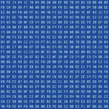 Computer blue screen hexadecimal code seamless pattern. 스톡 일러스트