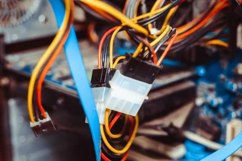 Computer board chip circuit cpu core blue technology Stock-Fotos