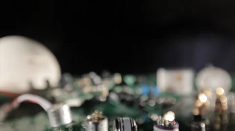 Computer board chip hd close up Stock Footage 39804840