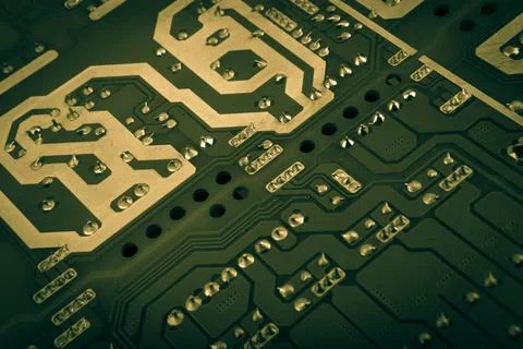 Computer board with chips and components computer board with chips and com... Foto stock