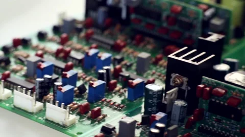 Computer board closeup 03 Stock Footage 44226072