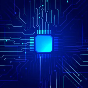 Computer board. Technology blue background texture Stock Illustration