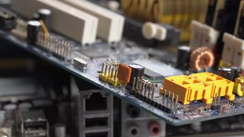 Computer boards are intricate components that power electronic devices. Stock Footage 320740914