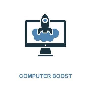 Computer Boost icon in two colors. Simple element symbol. Computer Boost icon Stockillustratie