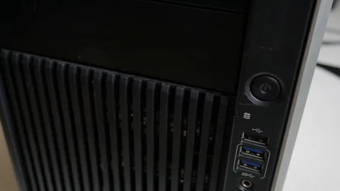 Computer Boot BIOS Error with Blinking Red Light and Beeps Video stock 89636898