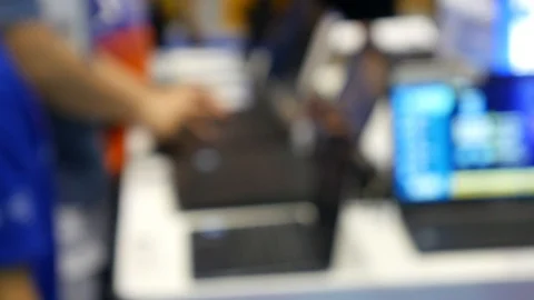 Computer booth in IT Fair Stock Footage 103264443