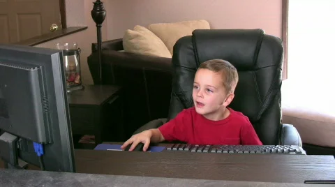 Computer Boy Stock Footage 522201