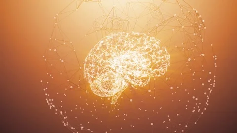 Computer brain thinking neural network AI artificial intelligence Stock Footage 80991785