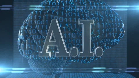 Computer brain thinking neural network AI artificial intelligence Video stock 97200385