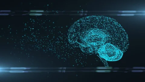 Computer brain thinking neural network of AI artificial intelligence Stock Footage 115738370