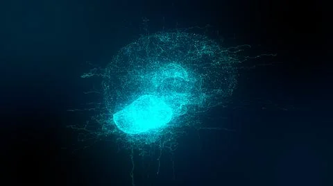 Computer brain thinking neural network of AI artificial intelligence android  Stock Illustration