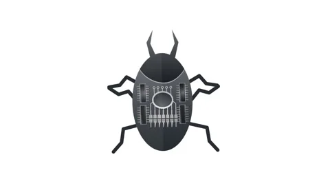 Computer bug. Animation of a software bug. Cartoon Stock Footage 132626064