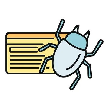 Computer bug crawling on credit card data Illustrazione stock
