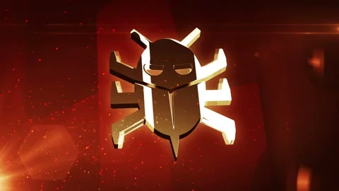 Computer bug cyber attack metal shine symbol Stock Footage 348031992