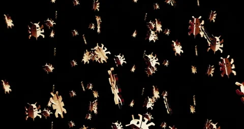 Computer bug cyber attack symbol rain looped Stock Footage 348031778