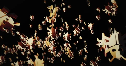 Computer bug cyber attack symbol rain looped Stock Footage 348031978