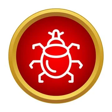 Computer bug finding virus malware security threat alert Stock Illustration