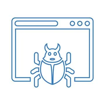 Computer, Bug, fixing, repair, virus icon Illustrazione stock