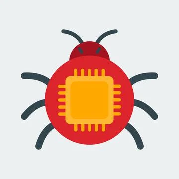 Computer bug icon. Stock Illustration