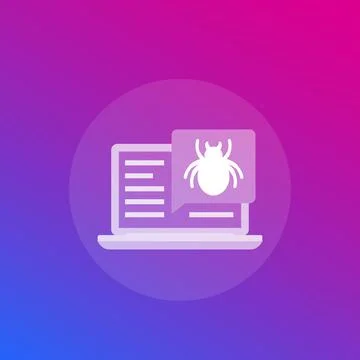 Computer bug icon 스톡 일러스트