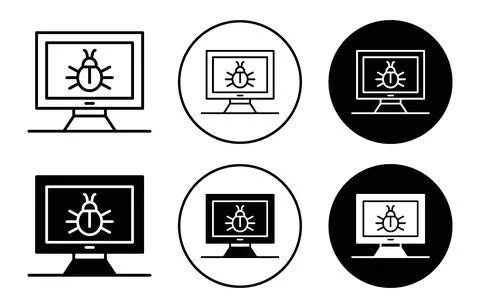 Computer bug icon Stock Illustration