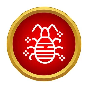 Computer bug icon representing digital virus or malware イラスト素材