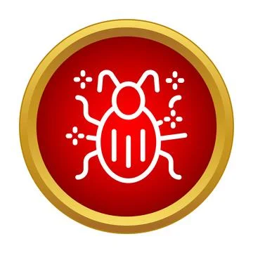 Computer bug icon representing digital error or malware 스톡 일러스트
