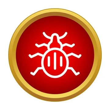 Computer bug icon representing digital virus software malware Stock-Illustration