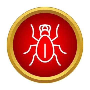 Computer bug icon representing malware and software virus Stock Illustration