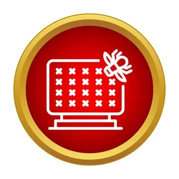 Computer bug icon representing system error and software debugging 스톡 일러스트