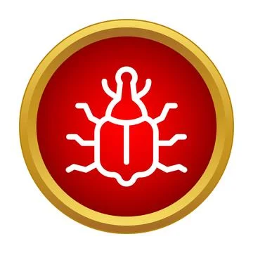 Computer bug icon warning of malware and virus Stock Illustration