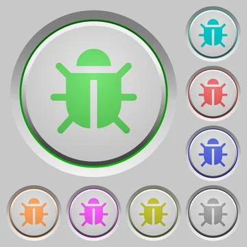 Computer bug push buttons イラスト素材
