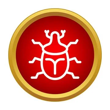 Computer bug symbol representing malware attack or security error Stock Illustration