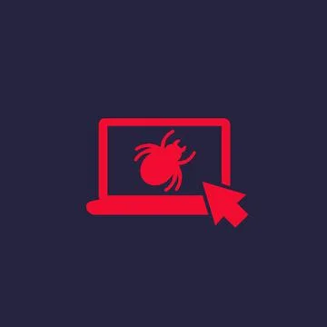 Computer bug vector icon Stock Illustration