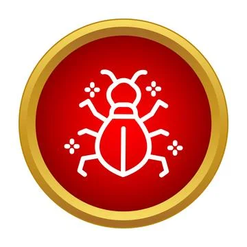 Computer bug virus icon warning symbol concept イラスト素材